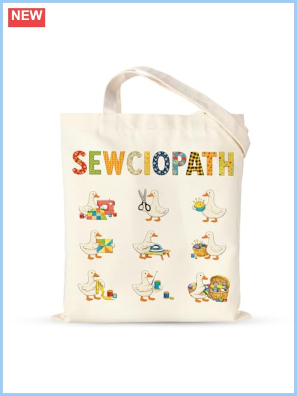JEWGLO Quilt Tote Bag Sewing Gifts for Sewing Lovers Quilter Quilting Gifts